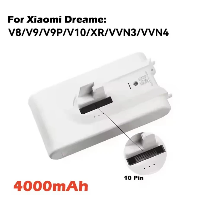 (5000mAh) 교체용 배터리 - Xiaomi Dreame V8,V9,V9P,V10,VVN3,VVN4,XR 진공 청소기 리튬 이온