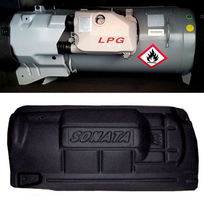 가스통가리개 커버 LPG 차량 현대차종 격벽 까스통 택시 트렁크정리함, YF소나타, 가스통가리개