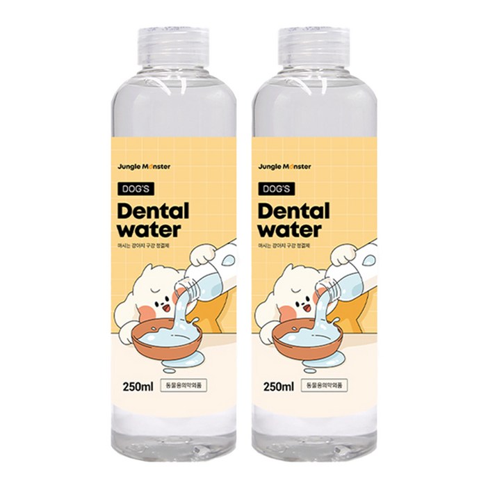 정글몬스터 독 덴탈워터 강아지 구강청결제, 250ml, 2개 정글몬스터 독 덴탈워터 강아지 구강청결제, 250ml, 2개