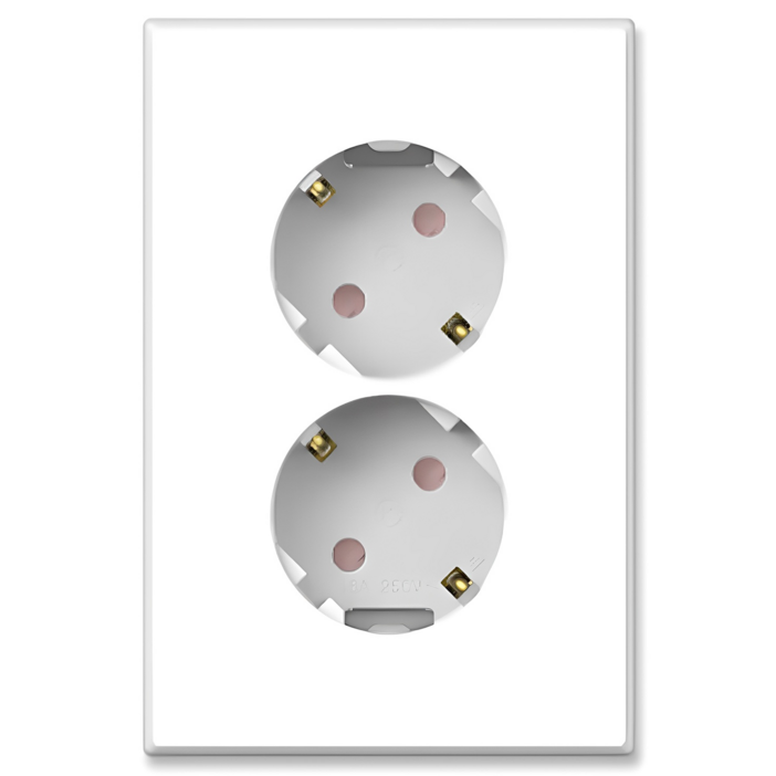 Ti1 접지 45도 2구 콘센트