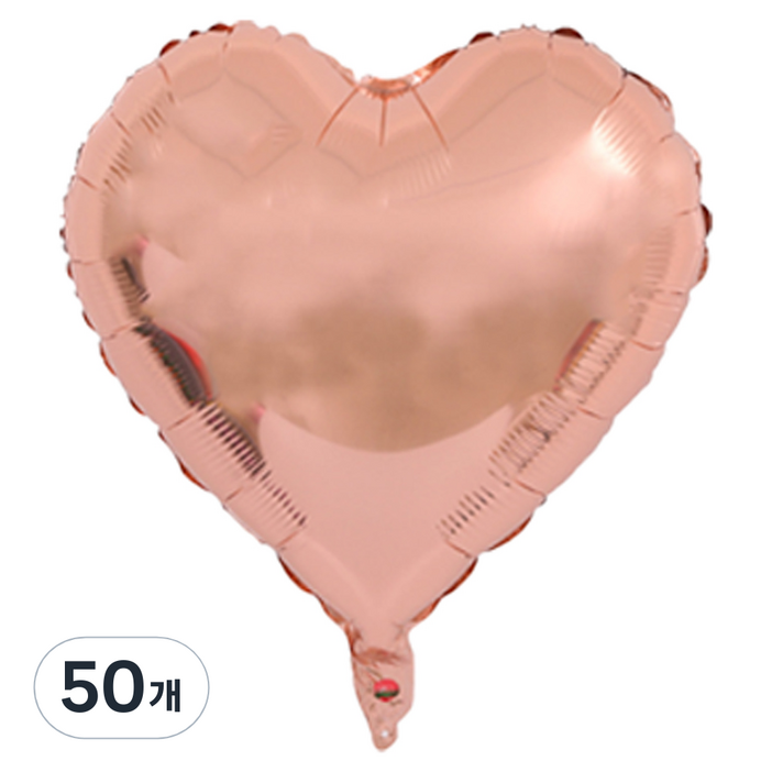 코히모 하트 은박 파티 풍선 45cm 5W0366, 50개, 샴페인