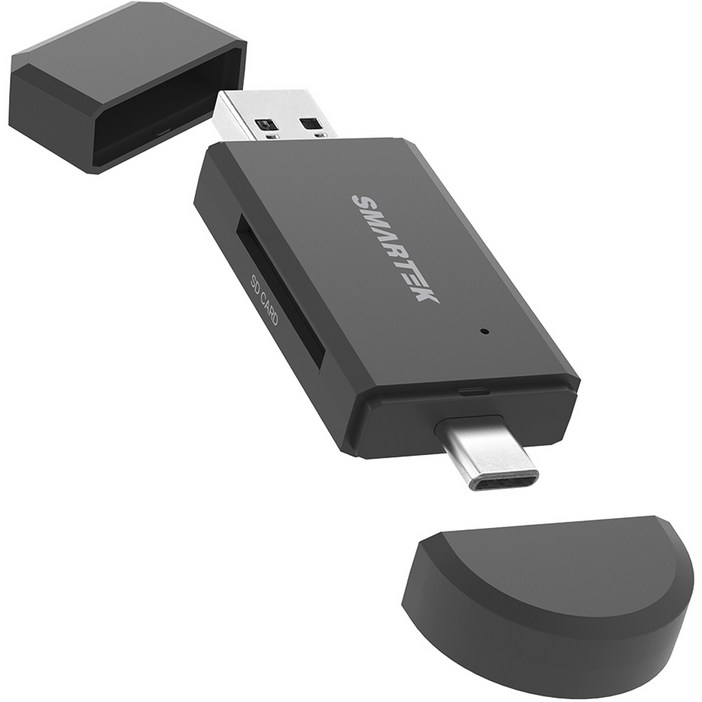 스마텍 C타입 + USB 멀티 OTG 카드리더기, ST-AH200, 혼합색상