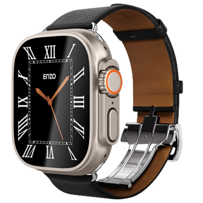 슈피겐 갤럭시워치 가죽 스트랩 엔조, 블랙, 1개