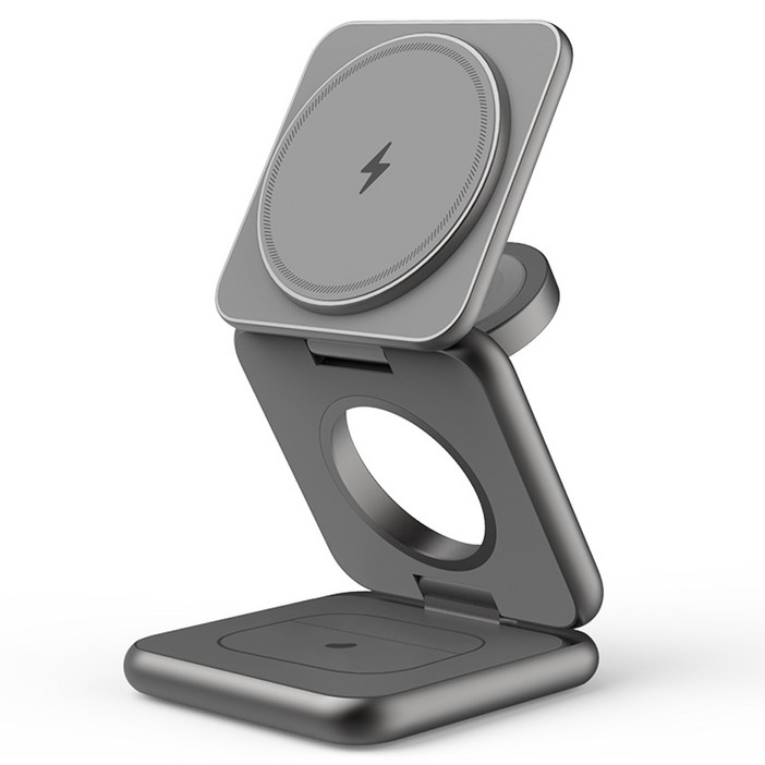 레드빈 더베러 P1 프로 3in1 갤럭시워치 호환 무선충전기 CP-P1-PG, 스페이스그레이(CP-P1-PG-SG), 1개