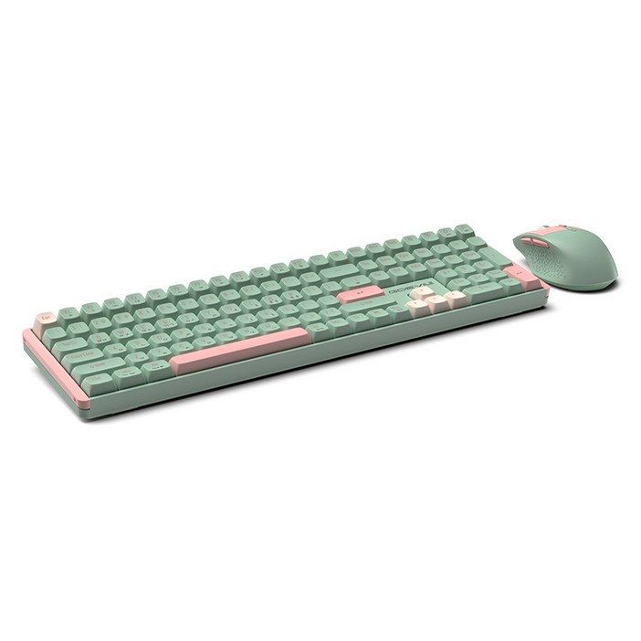 지데빌 무선 기계식 키보드 마우스 세트, 일반형, 민트, MK850W