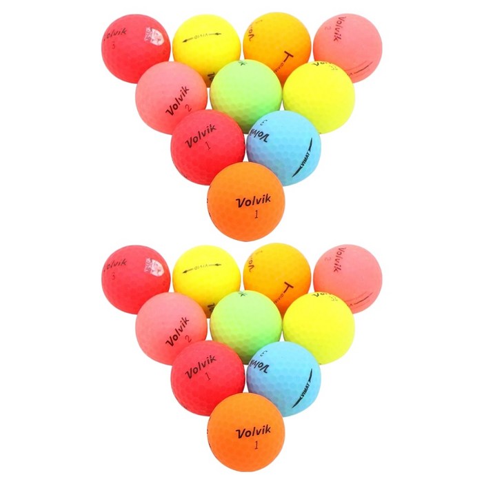 볼빅 유니크에픽 비비드 에디션 골프공 로스트볼 A 42.67mm, 20개, 1개입, 혼합색상