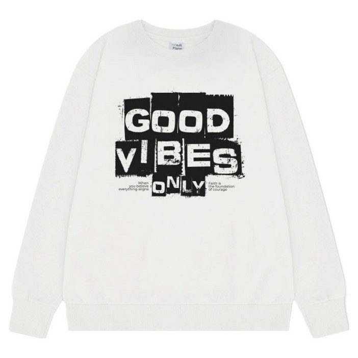 에어플레인 굿바이브 스탠다드 맨투맨