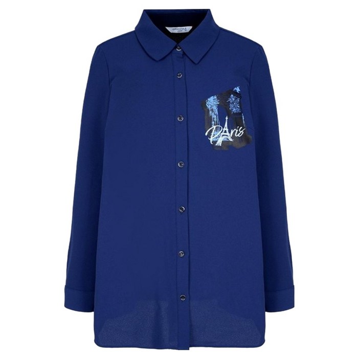 크로커다일레이디 원포인트 카라넥 블라우스 CLCFBL112