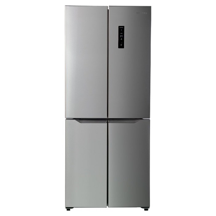 쿠잉전자 글램 글라스 대용량 418L 양문형 4도어 냉장고 방문설치, MD405M