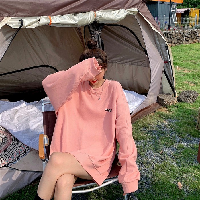 피어니스트 베이직 루즈핏 자수 맨투맨