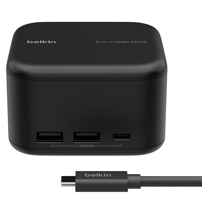 벨킨 USB C 6in1 코어 GaN 독 130W   INC018qc