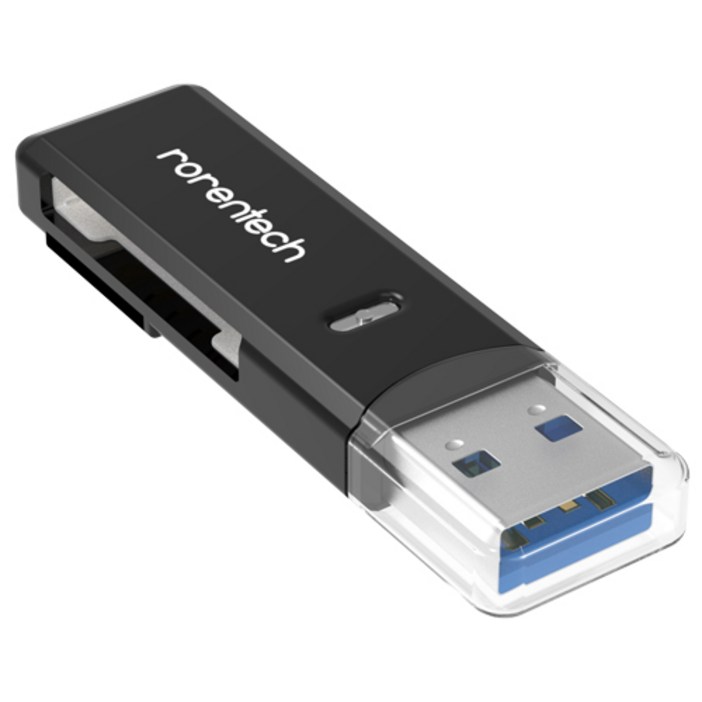 로랜텍 USB 3.0 블랙박스 SD카드 멀티 카드 리더기, RT-U197, 블랙 삼성sd카드512