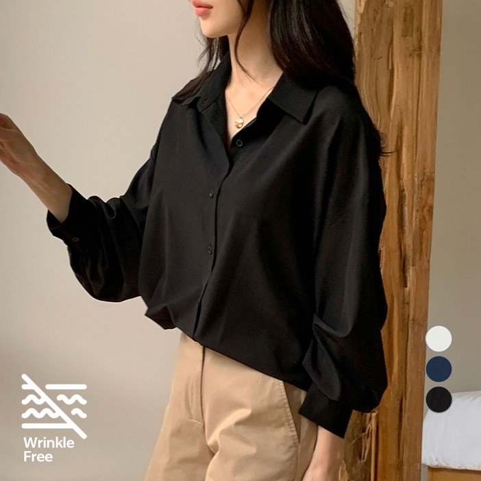 아피나르 여성용 오버핏 구김없는 링클프리 셔츠 블라우스 아피나르 여성용 오버핏 구김없는 링클프리 셔츠 블라우스
