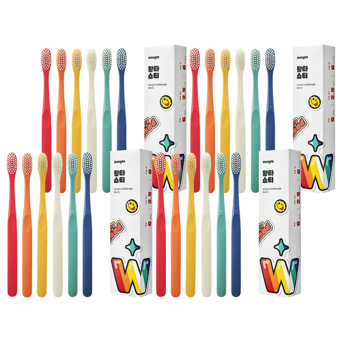 왕타 쇼티 초극세모 부드러운 칫솔 세트, 6개입, 4세트