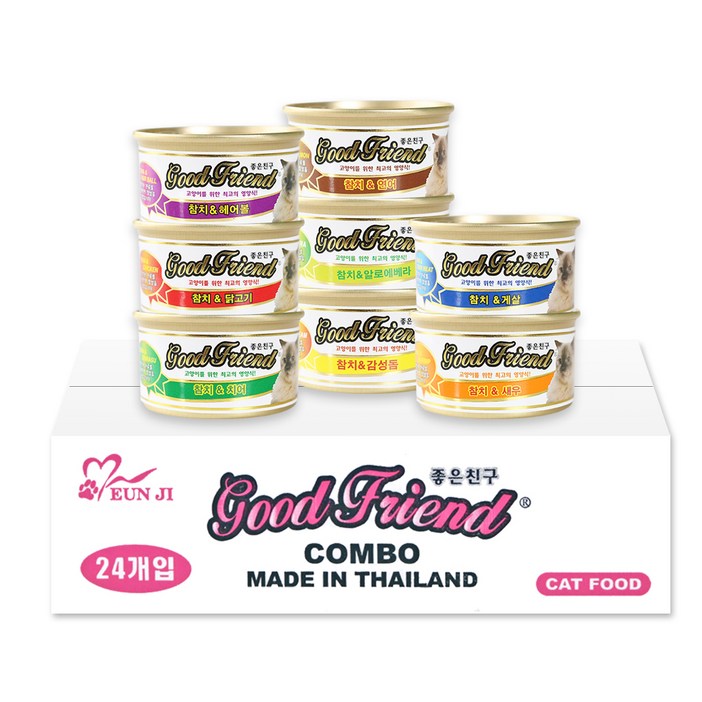 굿프랜드 고양이 간식캔 8종콤보, 3세트, 단품