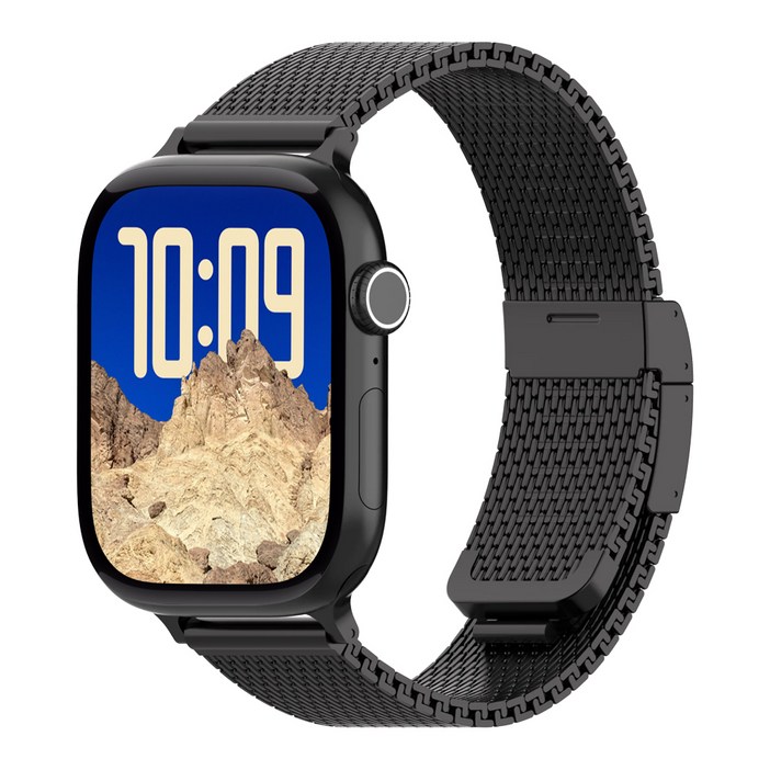 빌틴 티타늄 메탈 마그네틱 스트랩, 울트라 블랙, 1개