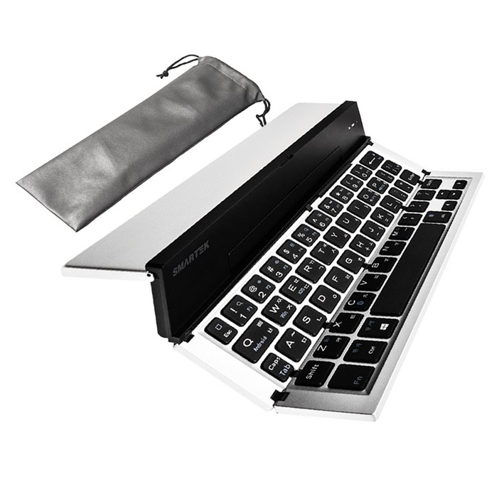 스마텍 4단 접이식 휴대용 블루투스 키보드 STBKF1000  파우치