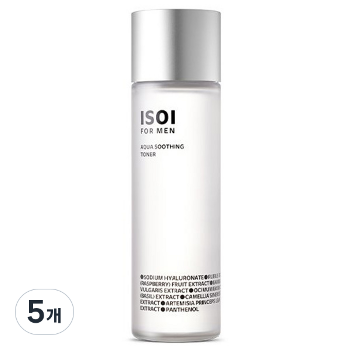 아이소이 포 맨 아쿠아 수딩 토너, 150ml, 5개