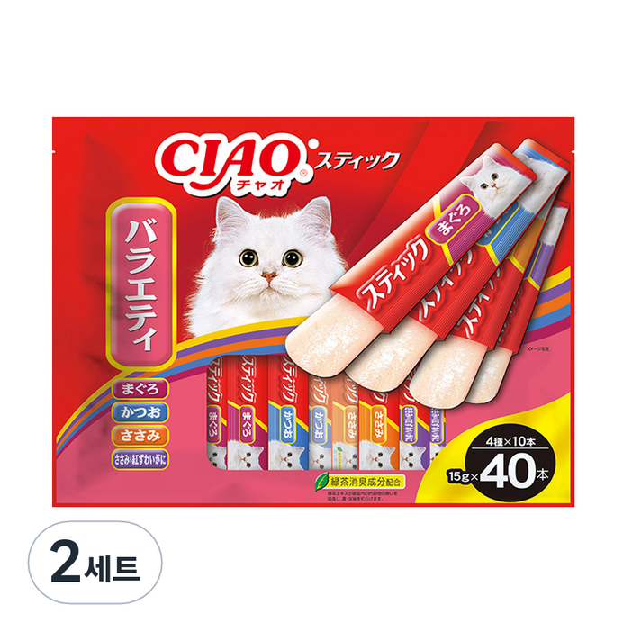 챠오 고양이 스틱 짜먹는 간식 40p