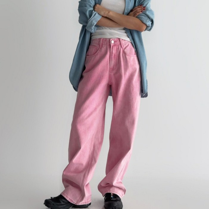 라라온 여성용 롱숏 기장 와이드 코튼 피그먼트 면 바지 26TSP3631