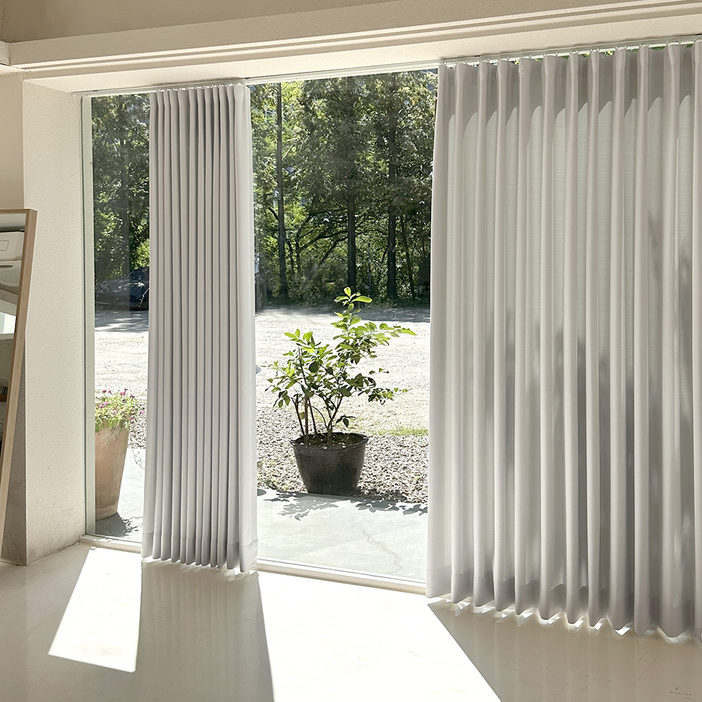 윈도우드레스 무드 형상기억 암막커튼 2p  커튼끈 세트