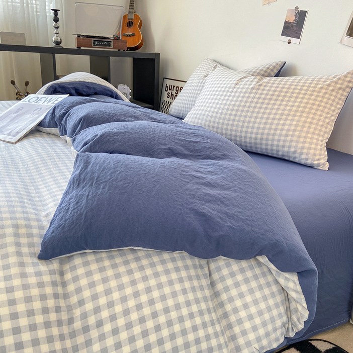 다마다마 파스텔 체크 이불커버