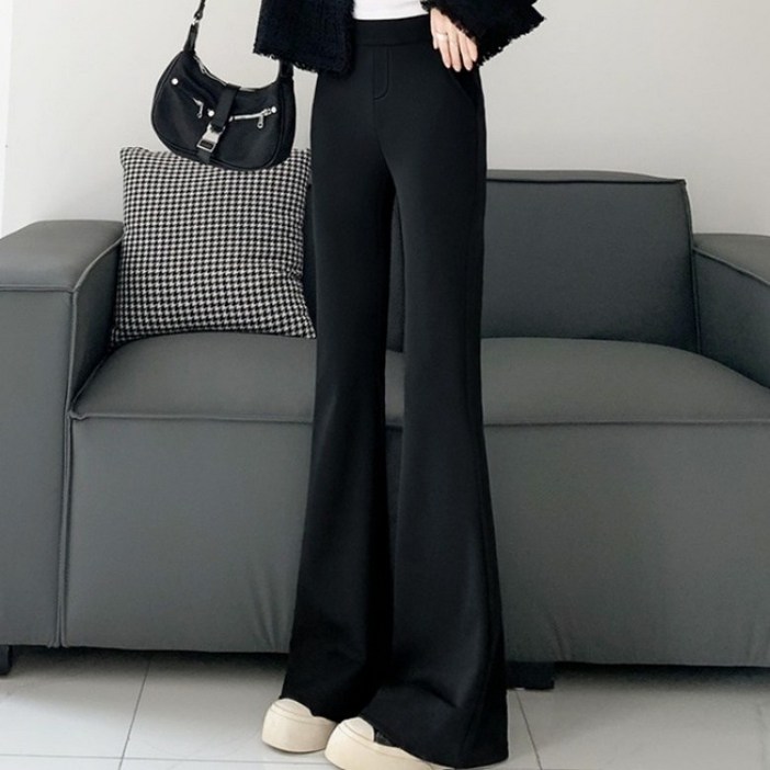 아이엠몽 여성용 알베로 캐주얼 부츠컷 롱 슬랙스