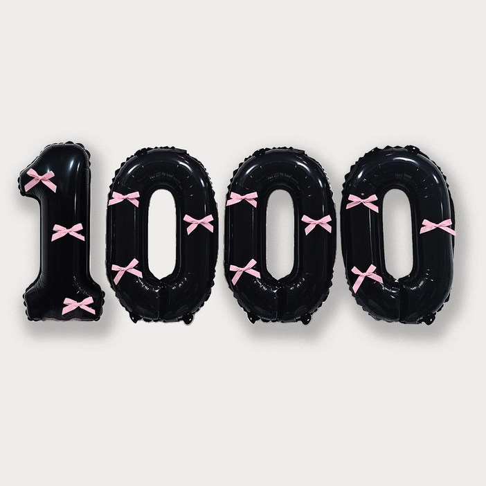 올리브파티 숫자 풍선  발레코어 리본 12p 기본 세트