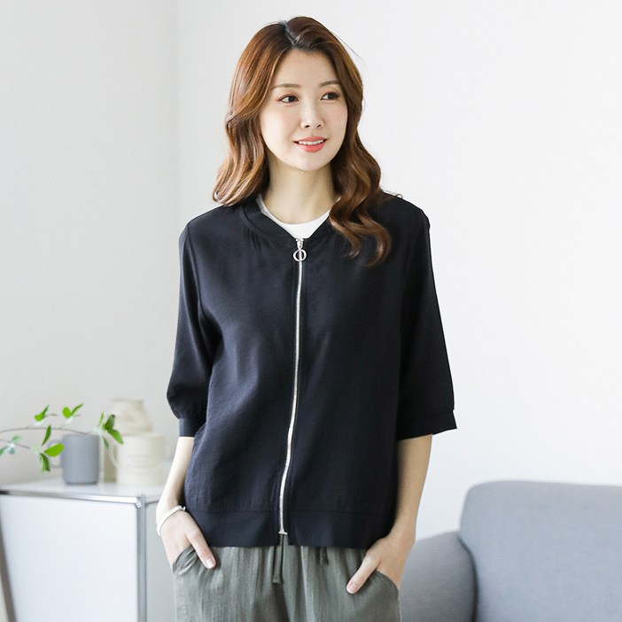 우일 여성용 인견 에어 블루종 자켓