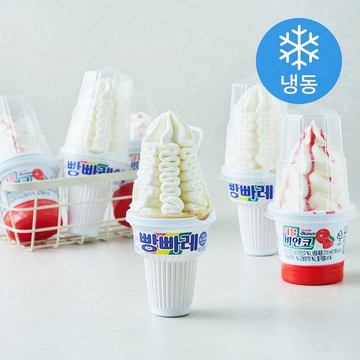 롯데웰푸드 더블비얀코 210ml x 3개입  빵빠레 바닐라 195ml x 3개입 세트 냉동, 1세트