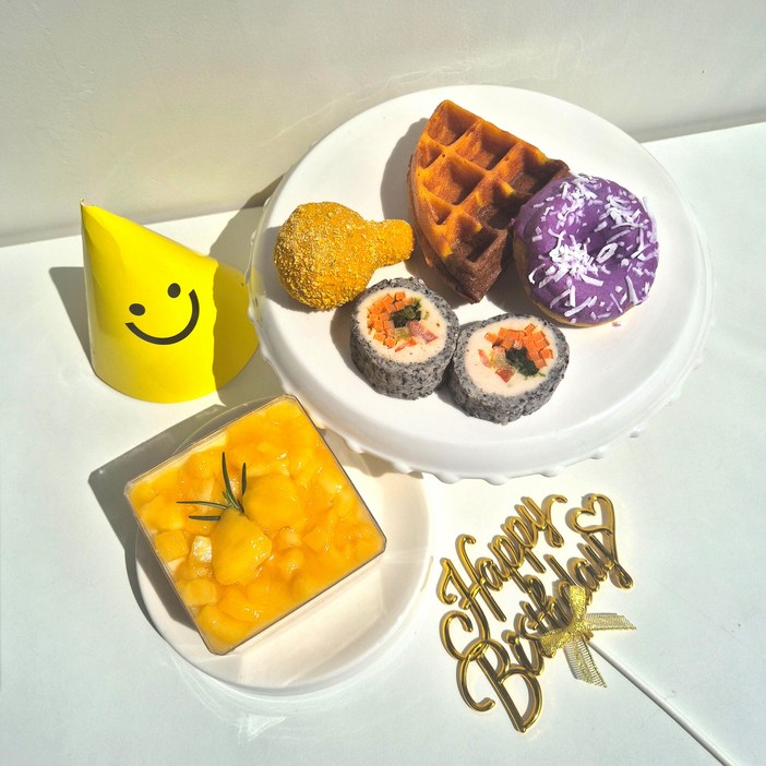 까까묵자 강아지 케이크 생일상 수제간식, 1세트, 650g, 망고 까까묵자 강아지 케이크 생일상 수제간식, 1세트, 650g, 망고
