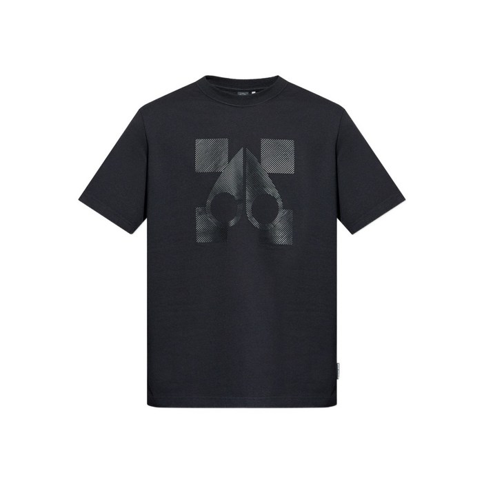 무스너클 로고 장식 코튼 티셔츠