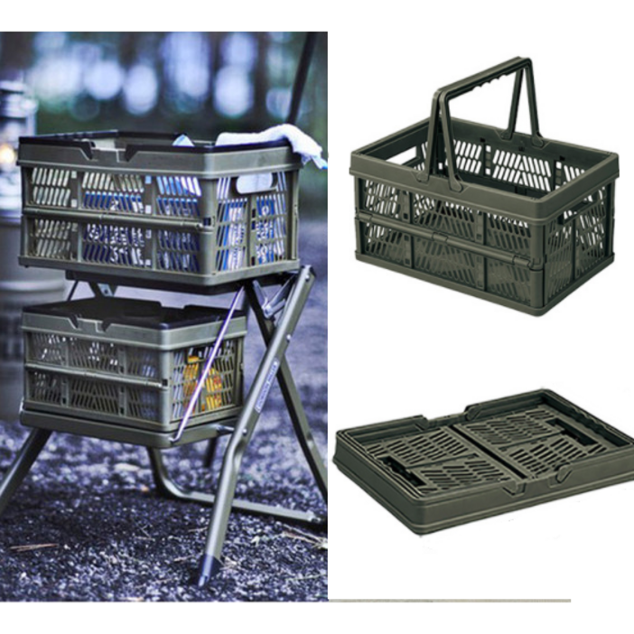 BOX3 - 캠핑 차박 접이식 폴딩박스 수납박스 정리함 컨테이너 바스켓 고든밀러형 사다리