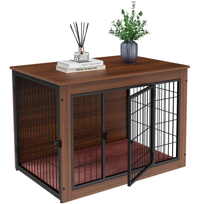 Homall 강아지고양이의 집 애려동물 케이스 애견하우스, 우드, 1개