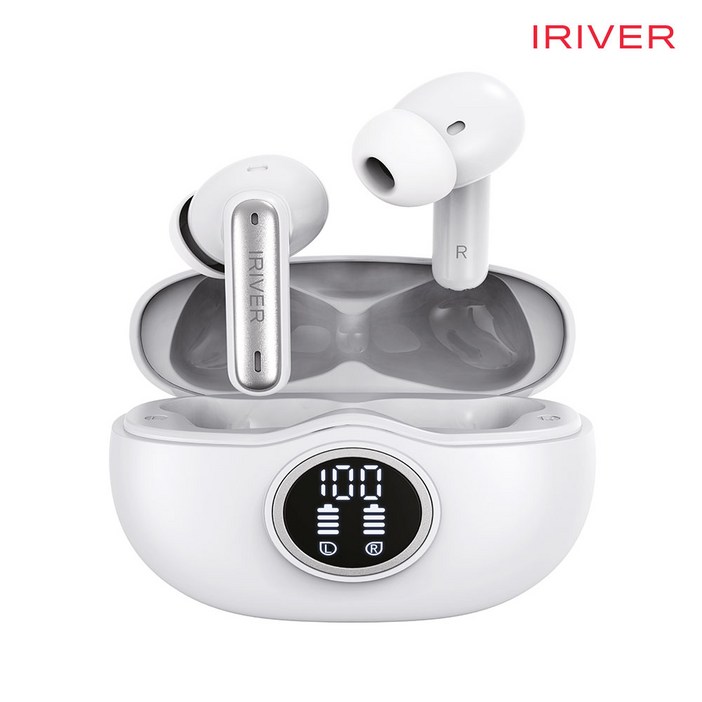 아이리버 터치 블루투스 이어폰 무선 노이즈캔슬링 ANC IBT5011BT V5.3, IBT5011BT, 화이트