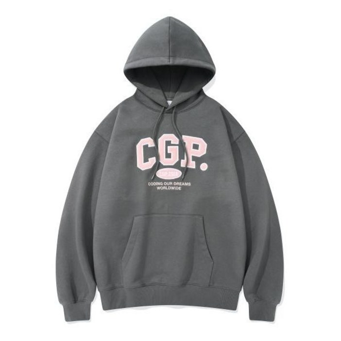 코드그라피 CGP 아치 로고 후드티_차콜 매장정품 156260