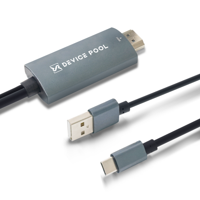 디바이스풀 USB TypeC to HDMI 미러링 케이블, 3m, 1개