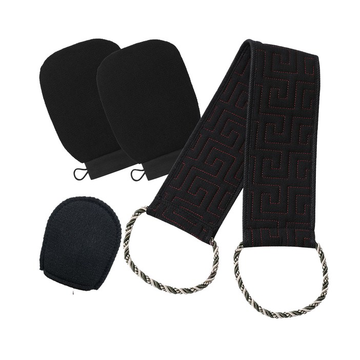 다잇홈 손이 닿지 않는 등까지 피부가 숨쉬는 프리미엄 때장갑 등때밀이 4종세트, SA06010-A타입, 1개, 1세트