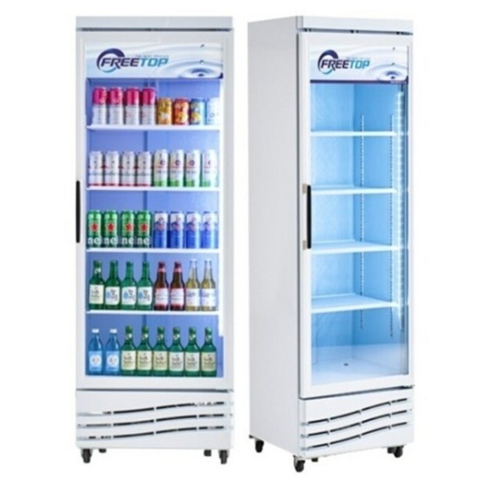 (프리탑) 국산 1등급 수직 업소용 냉장고 쇼케이스 (FT-470R) (화이트)