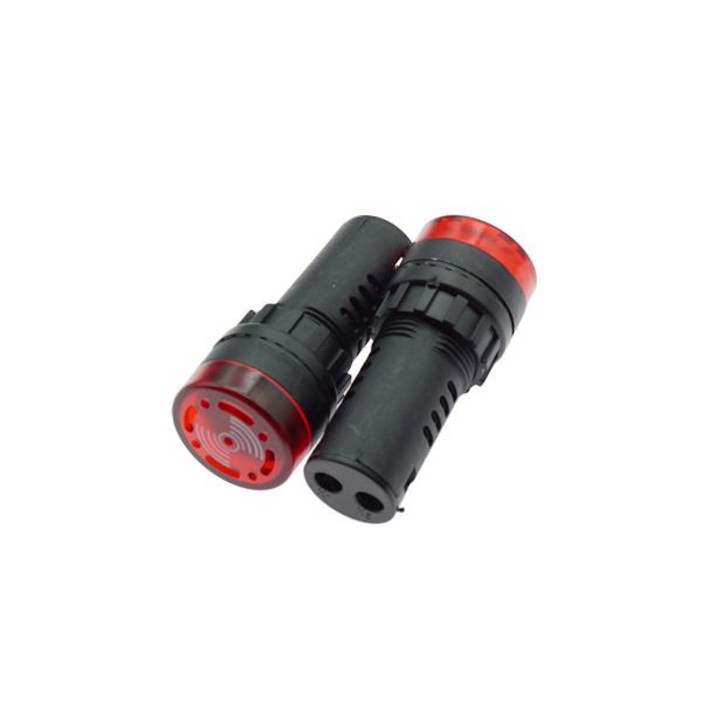 220V AD16-22SM LED 플래시 AC/DC 부저 빨강