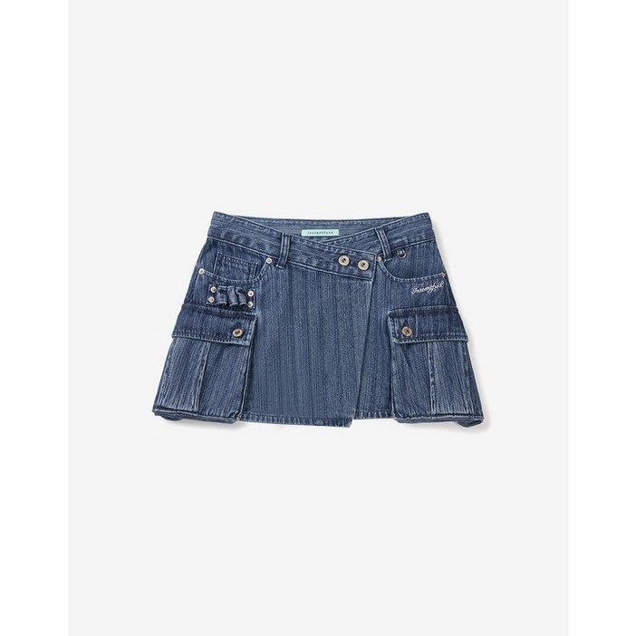 인스턴트펑크 데님 랩 스커트 710532