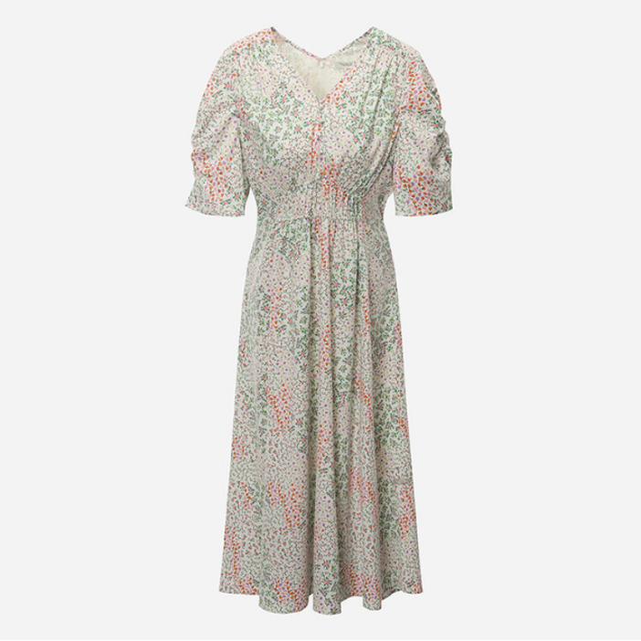 국내매장 정품 써스데이아일랜드 원피스 가을 임부복 태교여행 휴양지 비치웨어 리조트룩 쉬폰 셔링 플라워 밴딩 S사이즈5566