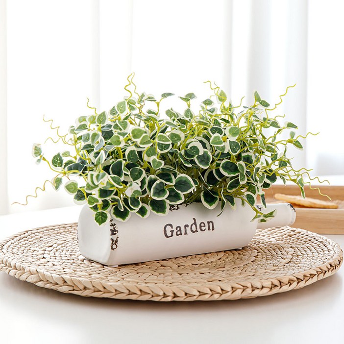 행복한마을 가든보틀 조화화분, 혼합 색상, 1개