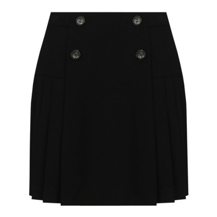 베스띠벨리 23FW 더블 플리츠 미니 스커트 BHS2310BK