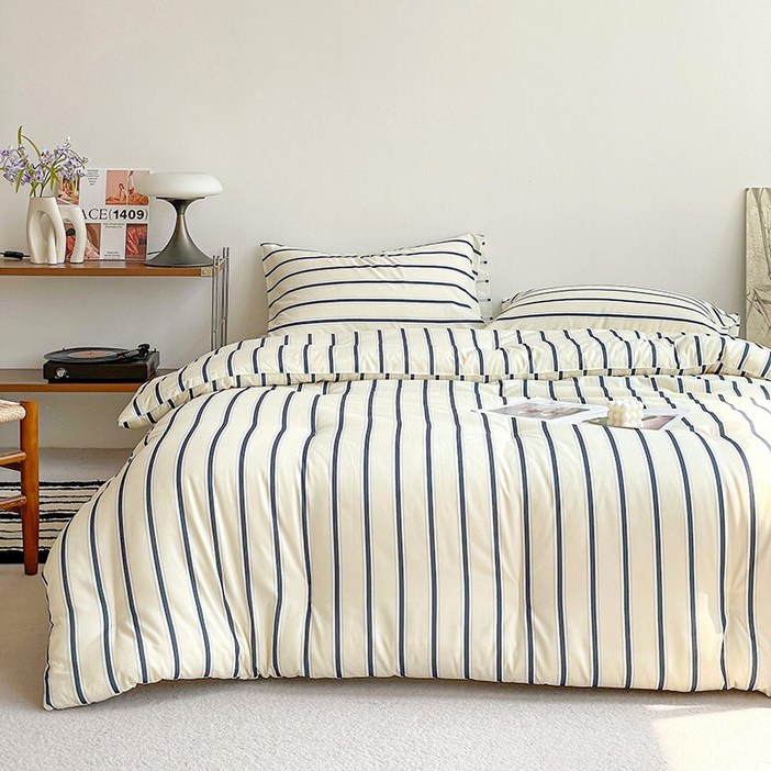 오텔르 어반 스트라이프 고밀도 바이오워싱 사계절 이불