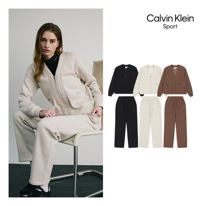 캘빈클라인스포츠 O 여성 가디건 셋업 2종 가디건  스웨트팬츠