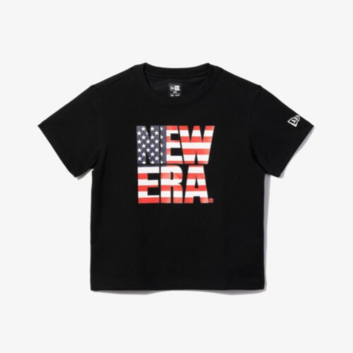 AK평택뉴에라키즈 USA 플래그 빅 로고 티셔츠 블랙 13679431