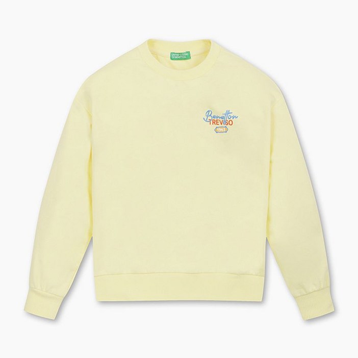 베네통키즈공식 로고플레이 맨투맨QAMT10511YE