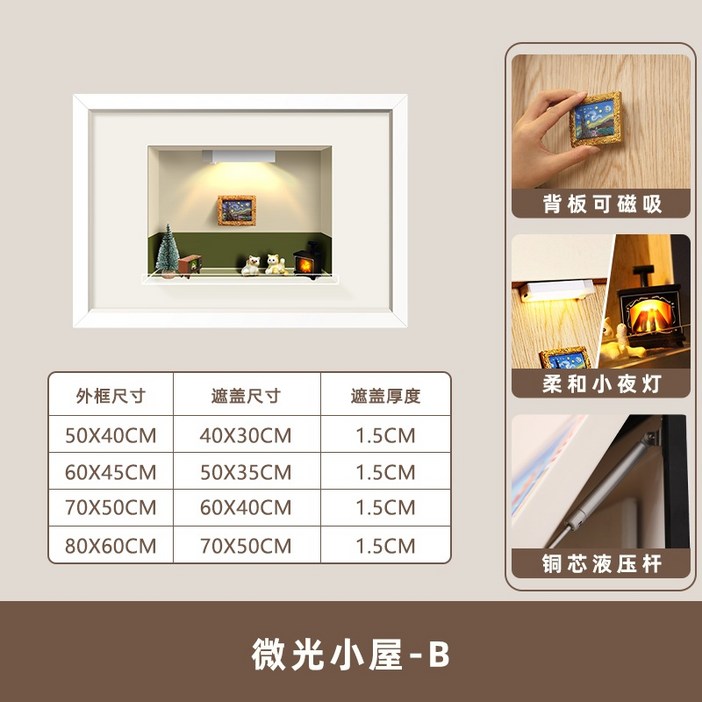 DIY 박스형 갤러리 액자 배전반 두꺼비집 가리개, 그린