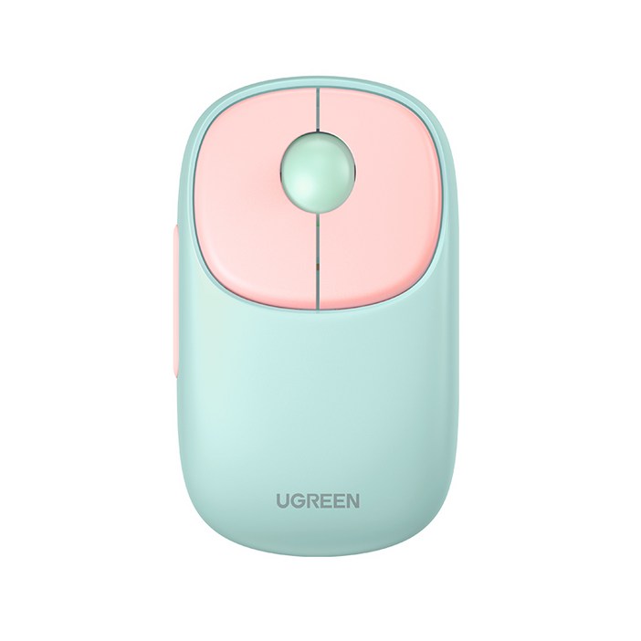 UGREEN 유그린 마우스 2.4G 무선블루투스 2모드 지원 저소음 마우스, PINK.